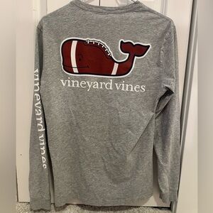 Vineyard Vines Mens XS Long Sleeve Football Whale Tee